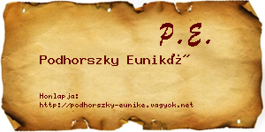 Podhorszky Euniké névjegykártya